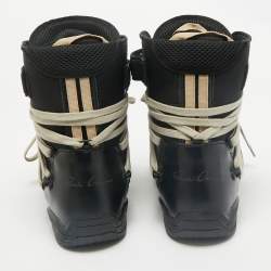 Moncler x Rick Owens Black Leather Amber Snow Boots Size 43