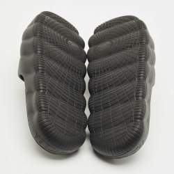 Pre Owned Moncler Black Rubber Lilo Pool Slide Size 42