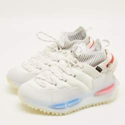 Pre Owned Moncler X Adidas NMD Size 42 White Canvas and Nylon Low Top Sneakers