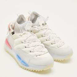 Pre Owned Moncler X Adidas NMD Size 42 White Canvas and Nylon Low Top Sneakers