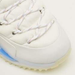 Pre Owned Moncler X Adidas NMD Size 42 White Canvas and Nylon Low Top Sneakers