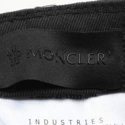 Moncler Black Cotton Logo Baseball Cap