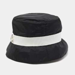 Moncler Black Nylon Bucket Hat S