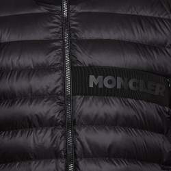 Moncler Black Synthetic and Cotton Puffer Jacket XXL