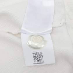 Pre Owned Moncler Cream Cotton Graphic Print Crew Neck Sweatshirt XL