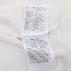 Pre Owned Moncler Cream Cotton Graphic Print Crew Neck Sweatshirt XL