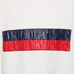 Pre Owned Moncler Cream Cotton Graphic Print Crew Neck Sweatshirt XL