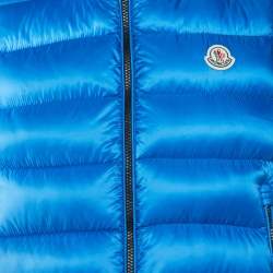 Pre Owned Moncler Blue Nylon Ray Padded Gilet M