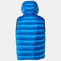 Pre Owned Moncler Blue Nylon Ray Padded Gilet M