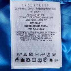 Pre Owned Moncler Blue Nylon Ray Padded Gilet M