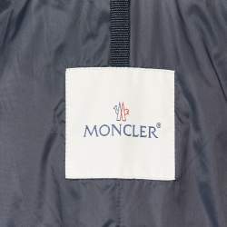 Moncler Navy Blue Wool Rodin Quilted Down Jacket XL
