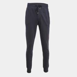 Moncler Blue Cotton Knit Drawstring Jogger Pants XXL