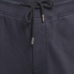 Moncler Blue Cotton Knit Drawstring Jogger Pants XXL