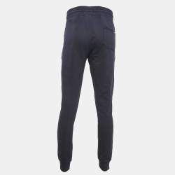 Moncler Blue Cotton Knit Drawstring Jogger Pants XXL