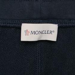 Moncler Blue Cotton Knit Drawstring Jogger Pants XXL