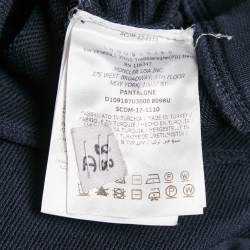 Moncler Blue Cotton Knit Drawstring Jogger Pants XXL