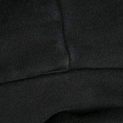Moncler Black Logo Embroidered Cotton Knit Manglia Cardigan Hoodie L