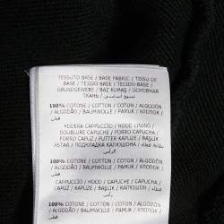 Moncler Black Logo Embroidered Cotton Knit Manglia Cardigan Hoodie L