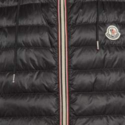 Moncler Black Synthetic Hooded Zip-Up Naples Gilet Down Jacket XL