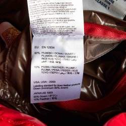 Pre Owned Moncler Red Nylon Zip-Up Puffer Tib Gilet Jacket M