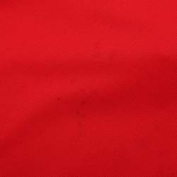 Moncler Red Cotton Pique Logo Patch Polo T-Shirt XL
