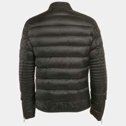 Moncler Black Nylon Aubin Quilted Shell Down Jacket M