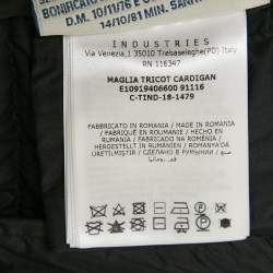 Pre Owned Moncler Black Nylon and Cotton Knit Maglia Tricot Cardigan Jacket L