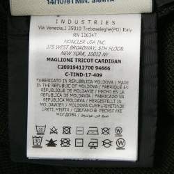 Pre Owned Moncler Black Nylon and Cotton Knit Maglia Tricot Cardigan Jacket L