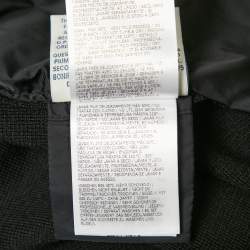 Pre Owned Moncler Black Nylon and Cotton Knit Maglia Tricot Cardigan Jacket L