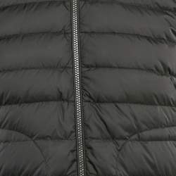 Pre Owned Moncler Black Nylon and Cotton Knit Maglia Tricot Cardigan Jacket L