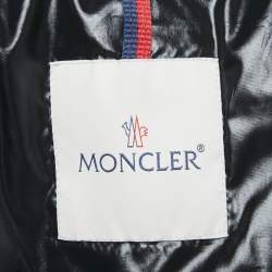 Moncler Black Nylon Zip-Up Quilted Down Jacket L