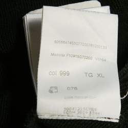 Moncler Black Jersey Zip-Up Hooded Jacket XL