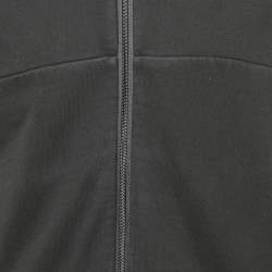 Moncler Black Jersey Zip-Up Hooded Jacket XL