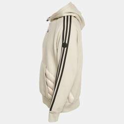 Moncler x Adidas Grey Cotton and Puffer Trim Hoodie S