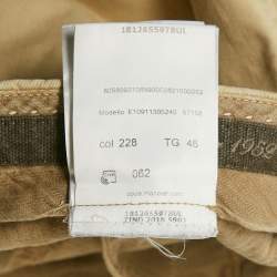 Moncler Beige Cotton Gabardine Bermuda Shorts S