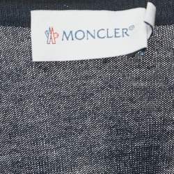 Moncler Blue Cotton Long Sleeve Sweater M