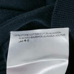 Moncler Blue Cotton Long Sleeve Sweater M