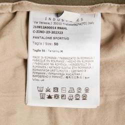 Pre Owned Moncler Olive Green Jersey Trousers L