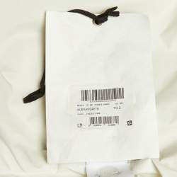 Pre Owned Moncler White Printed Polyester Hooded Jacket M