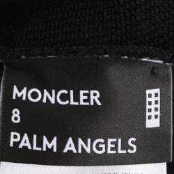 Pre Owned Moncler Palm Angels Black Jersey Logo Patch Jogger Pants S