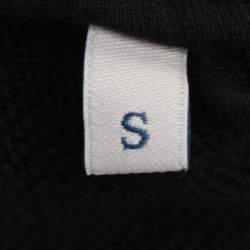 Pre Owned Moncler Palm Angels Black Jersey Logo Patch Jogger Pants S