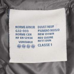 Pre Owned Moncler Grey Wool Puffer Jacket XXL