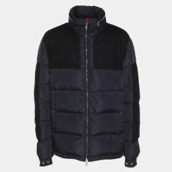 Pre Owned Moncler Navy Blue Nylon Puffer Jacket XXL