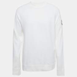 Pre Owned Moncler Genius 1952 X Awake NY White Printed Cotton Knit Sweatshirt L