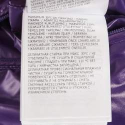 مملوكة مسبقًا سترة مونكلر بالتعاون مع بالم أنجل مربوطة من النايلون الأسود كبيرة الحجم مقاس صغير جدًا