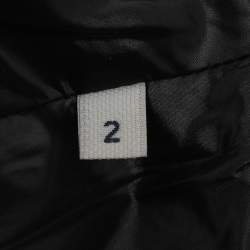 مملوكة مسبقًا جاكيت مونكلير مبطن بغطاء رأس نايلون أخضر/أسود مقاس متوسط