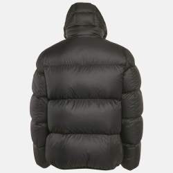 Pre Owned Moncler Black Nylon Puffer Down Masac Jacket L