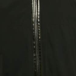 Pre Owned Moncler Black Synthetic Hooded Down Jacket M