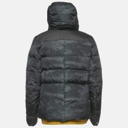 مملوكة مسبقًا Moncler Grey Synthetic Grenoble Rodenberg Down Jacket XL