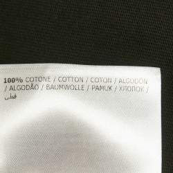 مملوكة مسبقًا تي شيرت مونكلير رقبة مستديرة قطن أسود مقاس كبير (لارج)